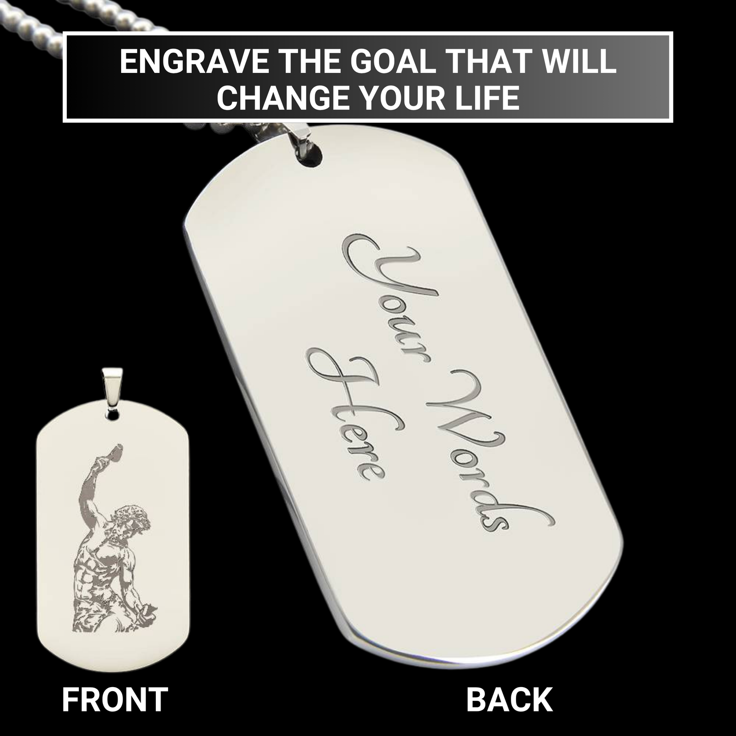 The Self Made Man - Personalized Dog tag