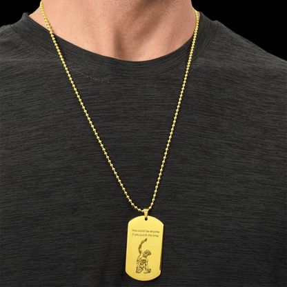 The Self Made Man 2 - Personalized Dog tag