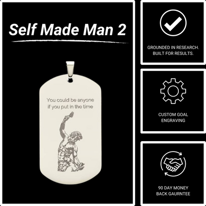 The Self Made Man 2 - Personalized Dog tag