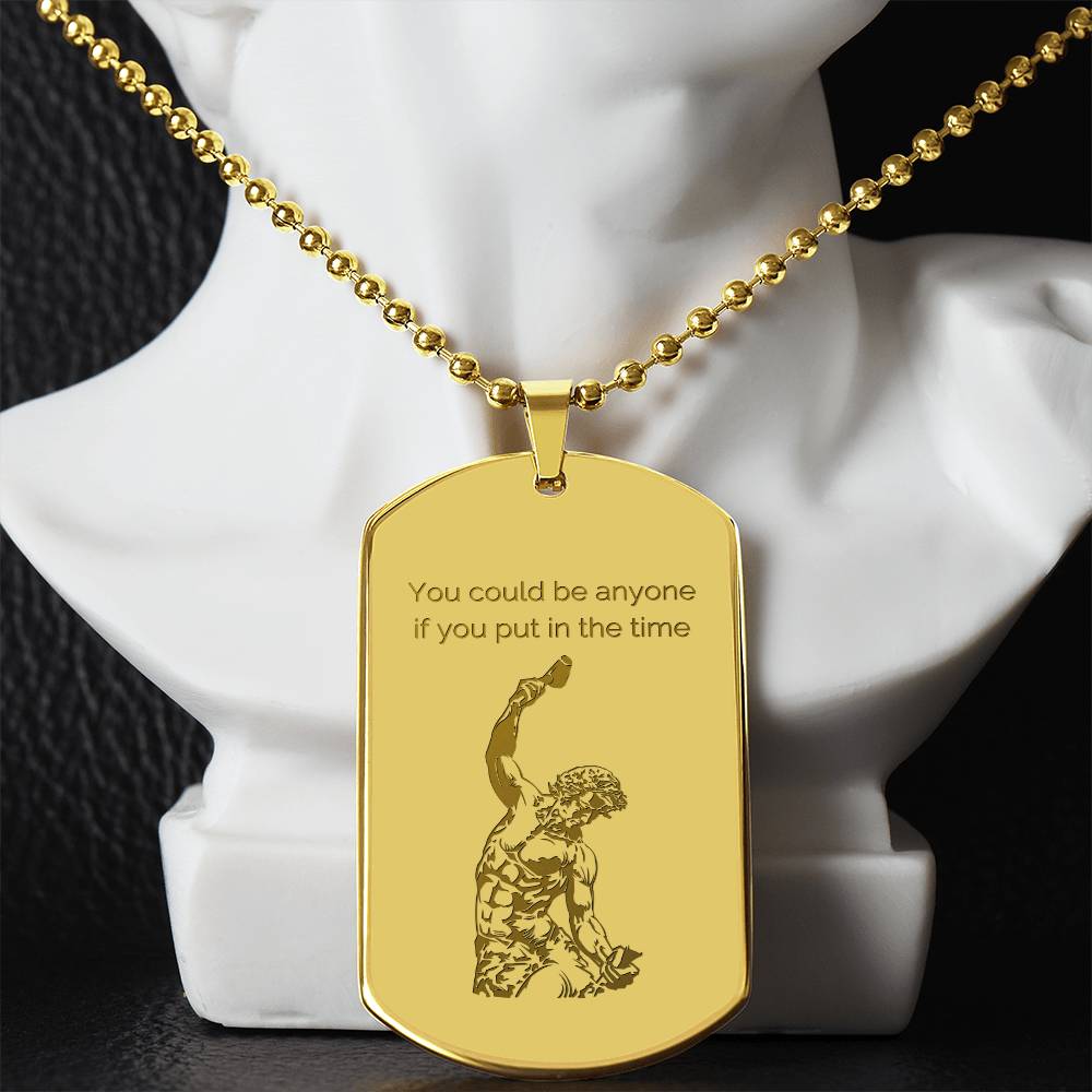 The Self Made Man 2 - Personalized Dog tag