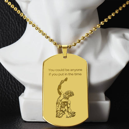 The Self Made Man 2 - Personalized Dog tag